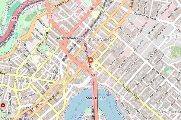 Map showing Cloudland in Brisbane