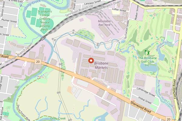 Map showing Saturday Fresh Market in Brisbane