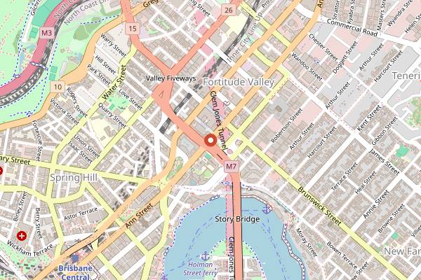 Map showing Savile Row in Brisbane