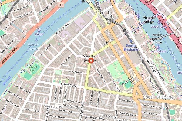 Map showing Little Greek Taverna in Brisbane