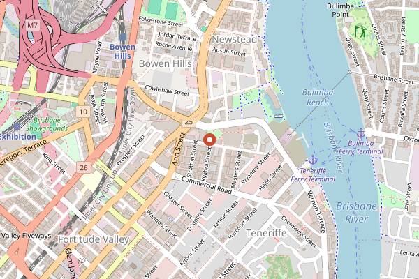 Map showing Mecca Bah in Brisbane
