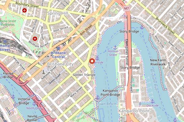 Map showing Opa Bar & Mezze in Brisbane