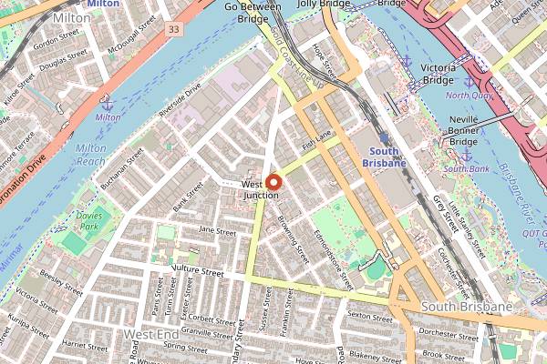 Map showing West End Vietnamese Foods in Brisbane