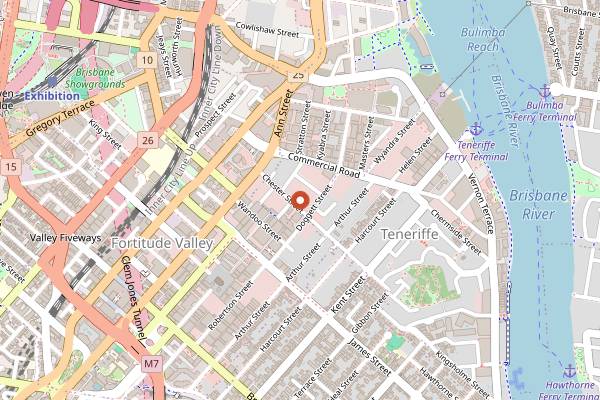 Map showing Hello Gorgeous in Brisbane