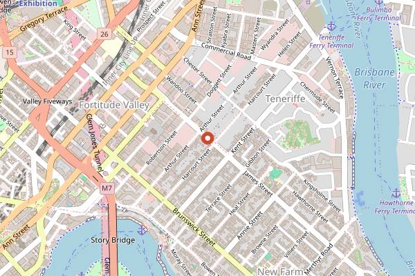 Map showing Persone in Brisbane