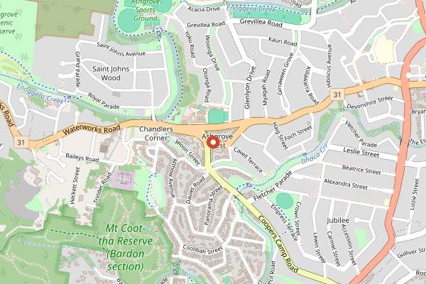 Map showing Wine & Larder Bistro in Brisbane