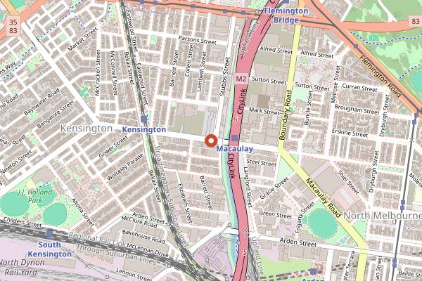 Map showing Woodfrog Bakery in Melbourne