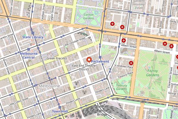 Map showing Double Happiness in Melbourne