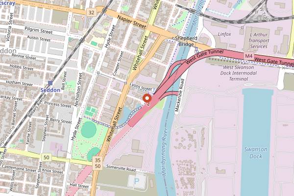 Map showing Hop Nation Brewing in Melbourne