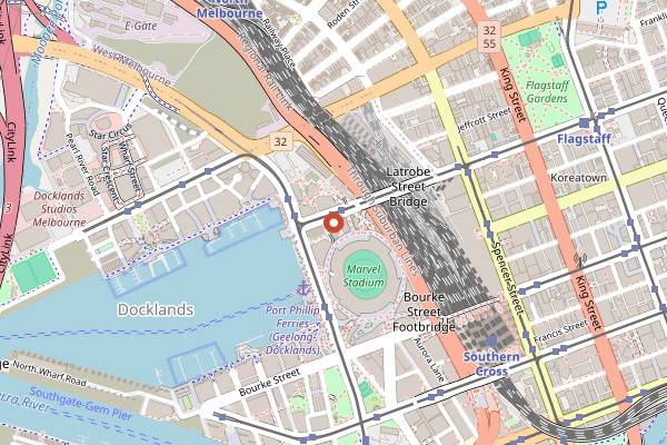 Map showing Moon Dog Doglands in Melbourne