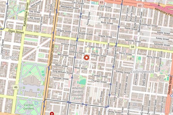Map showing Bentwood in Melbourne