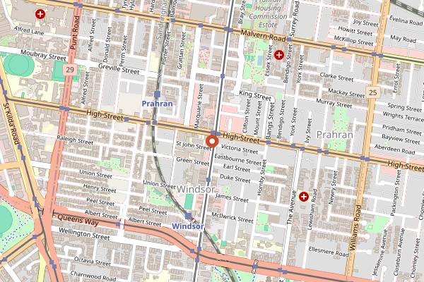 Map showing Journeyman in Melbourne