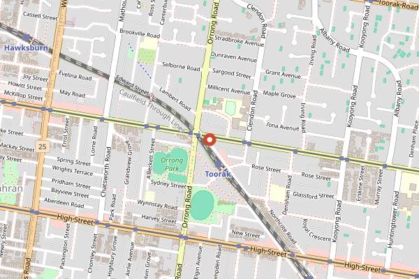 Map showing Mammoth in Melbourne