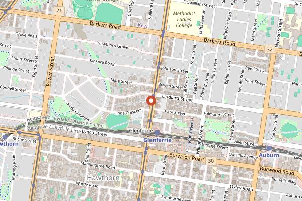 Map showing Bar Selecta in Melbourne