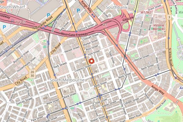 Map showing St. Ali in Melbourne