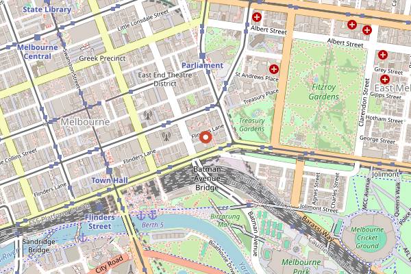 Map showing Cumulus Inc. in Melbourne