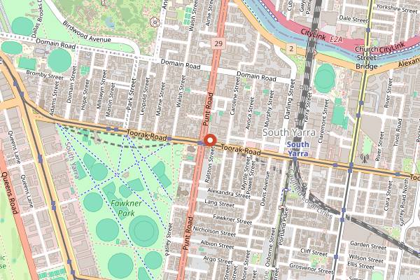 Map showing France-Soir in Melbourne