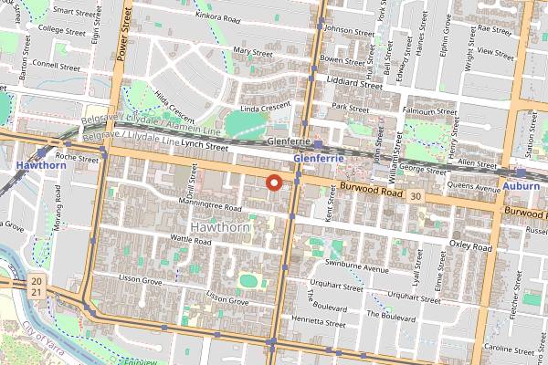 Map showing Axil Coffee Roasters in Melbourne