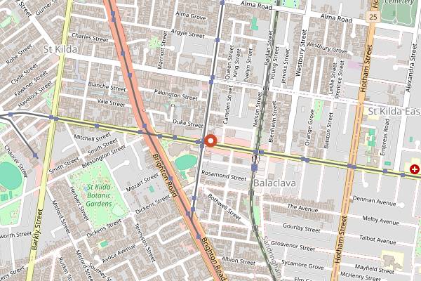 Map showing Monk Bodhi Dharma in Melbourne