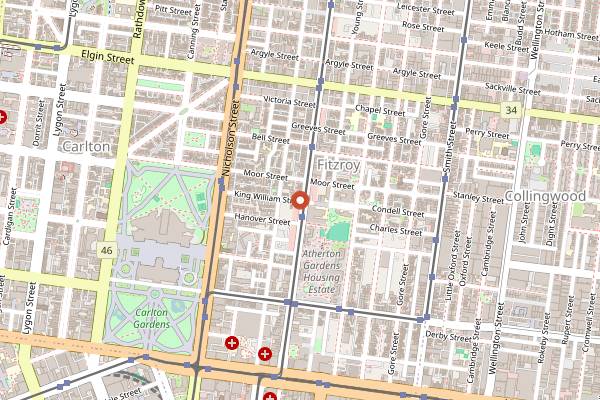 Map showing Smith and Daughters in Melbourne