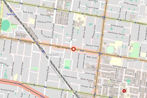 Map showing Amaru in Melbourne