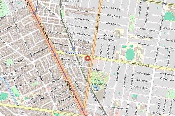 Map showing Attica in Melbourne