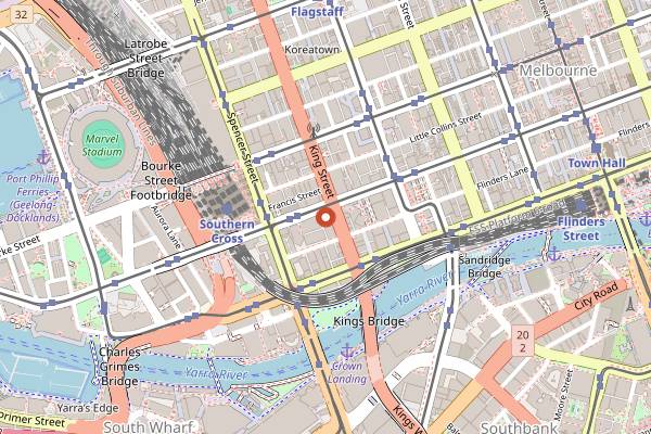 Map showing Harriot in Melbourne