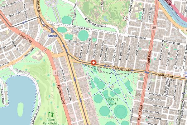 Map showing Bistro Gitan in Melbourne