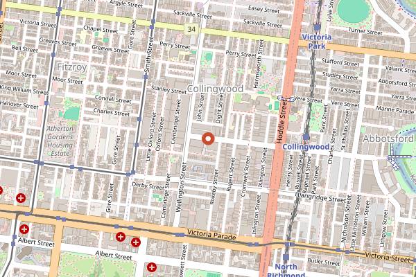 Map showing The Laird in Melbourne