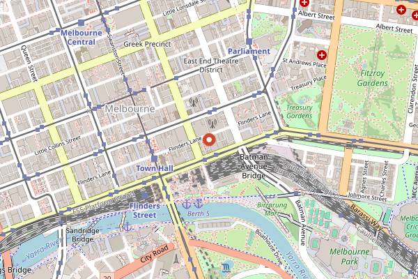 Map showing Chin Chin in Melbourne