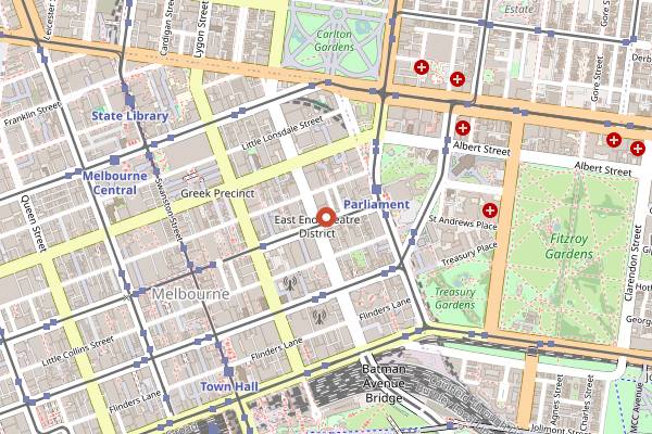 Map showing Grossi Florentino in Melbourne