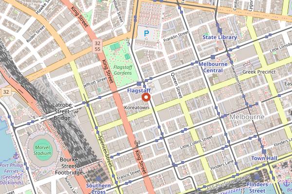 Map showing Ta-Ke Don in Melbourne