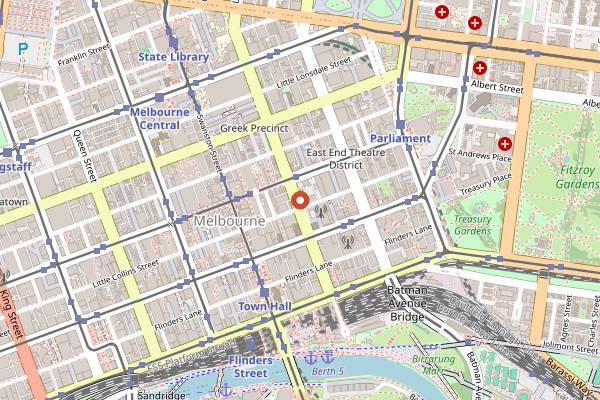 Map showing Embla in Melbourne