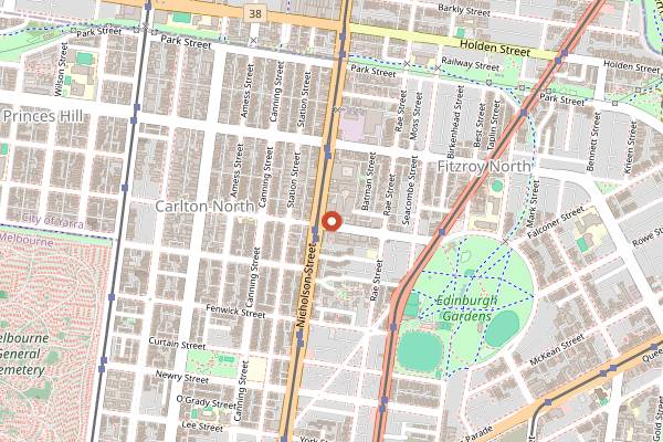 Map showing Neighbourhood Wine in Melbourne