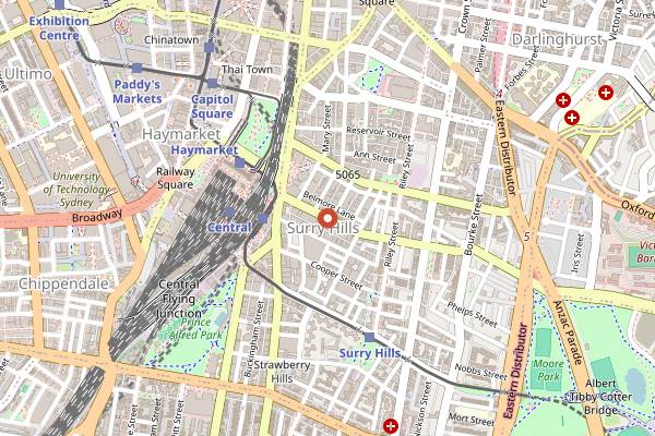 Map showing Humble Bakery in Sydney