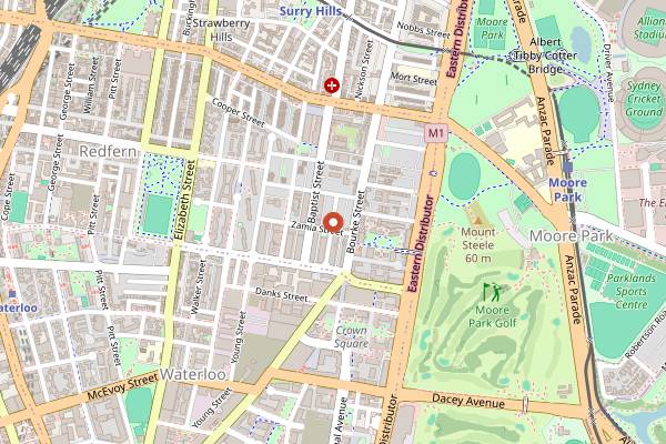 Map showing KEPOS Bakery in Sydney