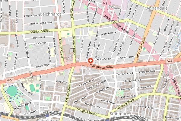 Map showing Locantro Bakery in Sydney