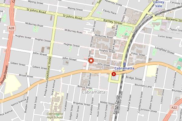 Map showing Phu Cuong in Sydney