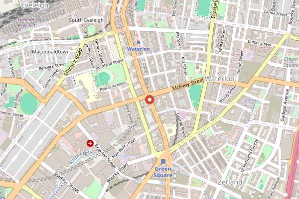 Map showing Tarts Anon in Sydney