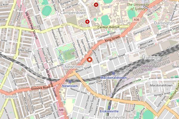 Map showing The Pie Tin in Sydney