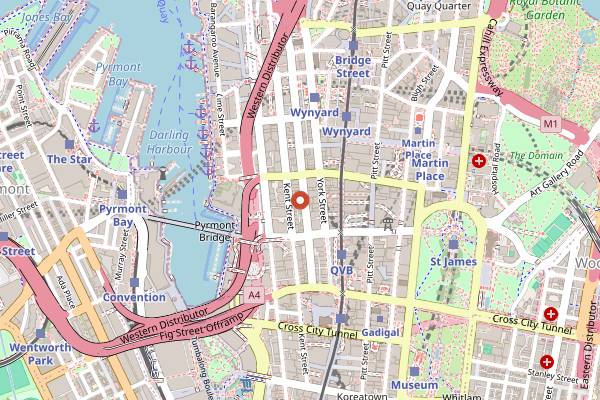 Map showing Old Mates Place in Sydney