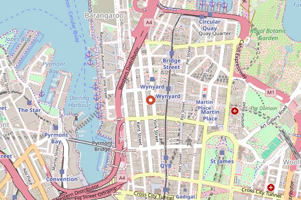 Map showing Stitch Bar in Sydney