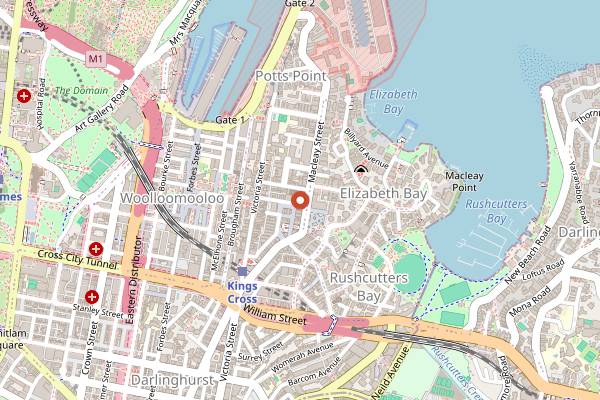 Map showing The Roosevelt in Sydney
