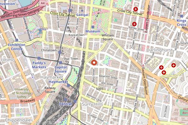 Map showing Tio's Cerveceria in Sydney