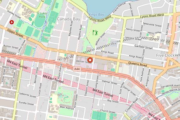 Map showing Akasha Brewing Company in Sydney