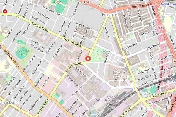 Map showing The Grifter Brewing Co in Sydney