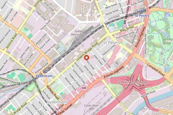 Map showing Willie the Boatman in Sydney