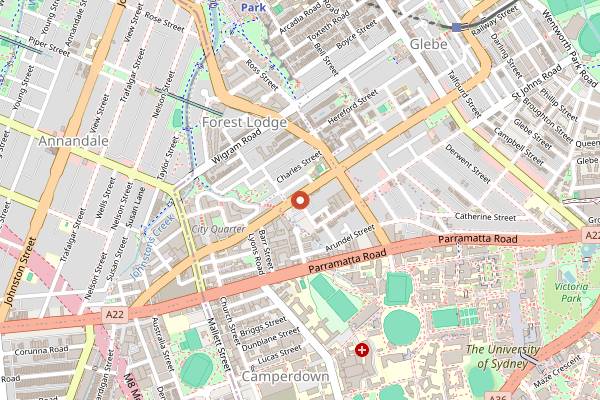 Map showing Delisia Panino and Espresso in Sydney