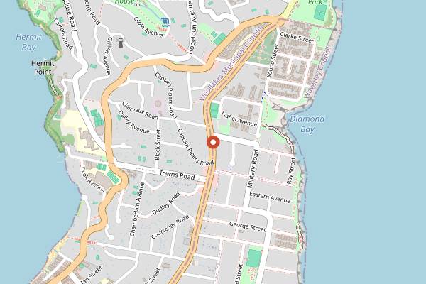 Map showing Millennium Pizza in Sydney