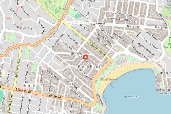 Map showing Bills Bondi in Sydney